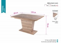 Fanni-asztal mérete